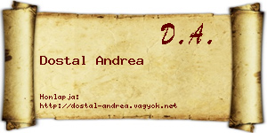 Dostal Andrea névjegykártya