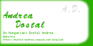 andrea dostal business card